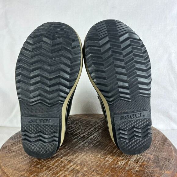 Sorel Boots Kid's Youth Size 2 Yoot Pac Snow Waterproof Winter Black/Green - Picture 7 of 11